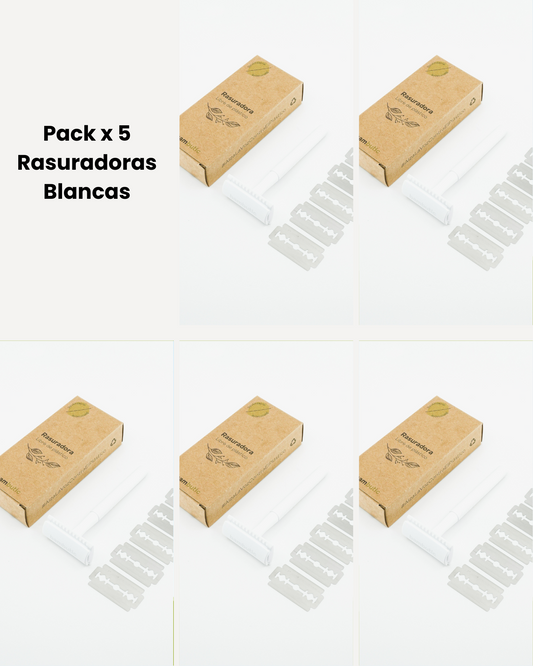 Rasuradora Blanca - Pack x 5